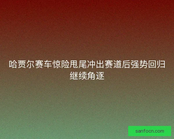 哈贾尔赛车惊险甩尾冲出赛道后强势回归继续角逐